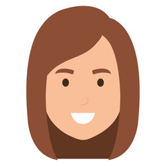 young head woman character vector illustration design