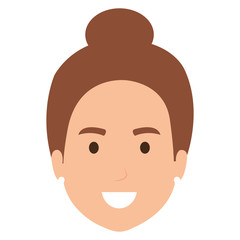 young head woman character vector illustration design