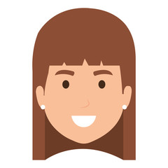 young head woman character vector illustration design