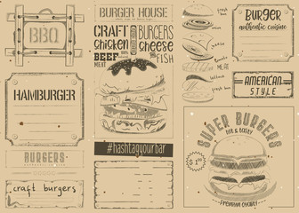 Burger Placemat on Craft Paper - 193323742