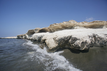 Mediterranean sea. White rocks near Governor's beach