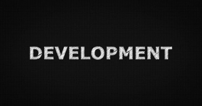 Writing or sketching a word DEVELOPMENT