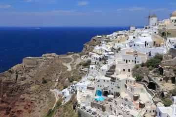 Fototapeta na wymiar Landscape of the island of Santorini