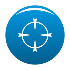 Optical radar icon vector blue circle isolated on white background 