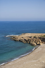 Wild beach on Akamas peninsula. Cyprus landscape
