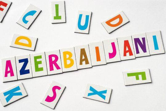 Word Azerbaijani Made Of Colorful Letters