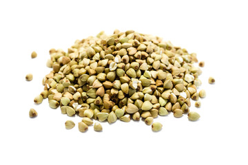 Buchweizen  isoliert freigestellt auf weißen Hintergrund, Freisteller
