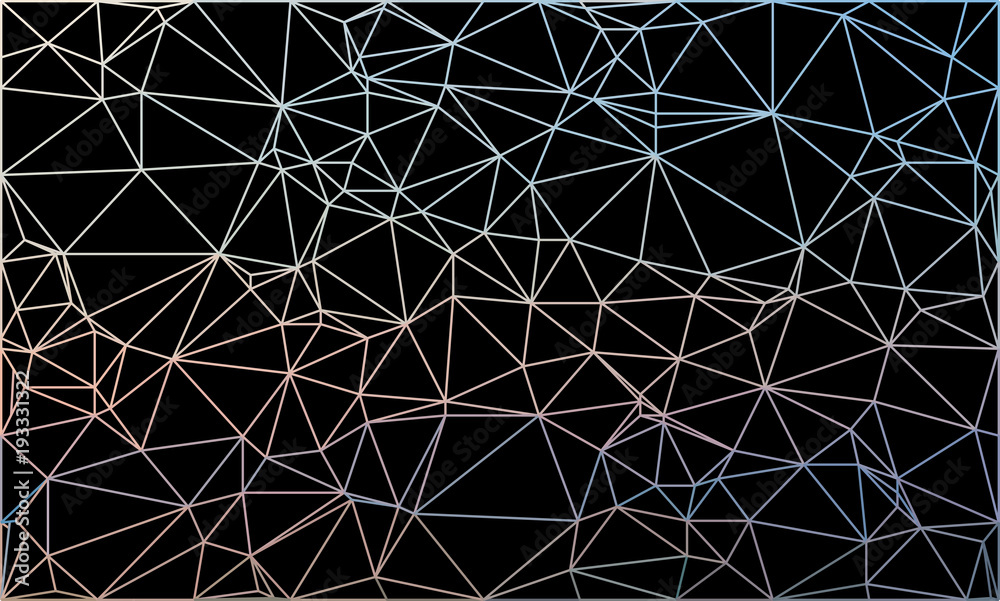Wall mural wireframe polygonal abstract mesh. vector polygon which consist of triangles. geometric background i