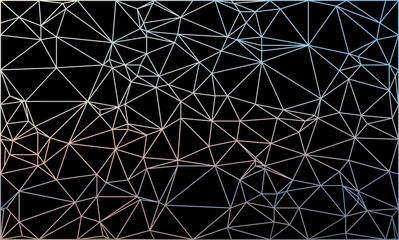 Wireframe polygonal abstract mesh. Vector Polygon which consist of triangles. Geometric background in Origami style.