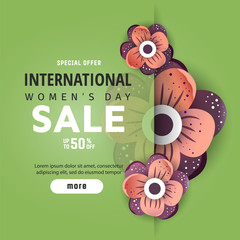 International women's day sale banner