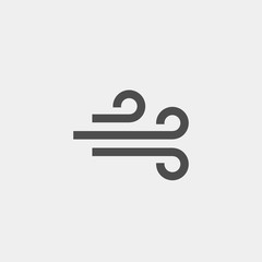 Wind flat vector icon