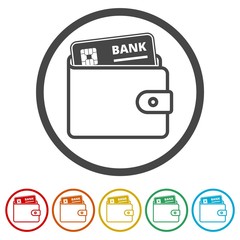 Wallet icon, 6 Colors Included