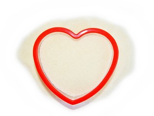 granulated white sugar on isolated white background