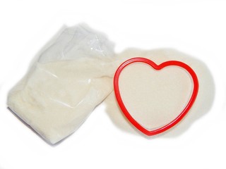 granulated sugar in a transparent package