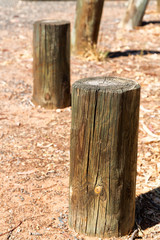 texture background of a  wood pole