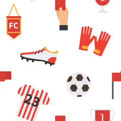 Soccer Football seamless vector pattern
