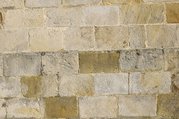 Old stone wall background. citywall France Normandy