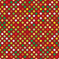 Seamless Christmas dot pattern for gift wrapping paper