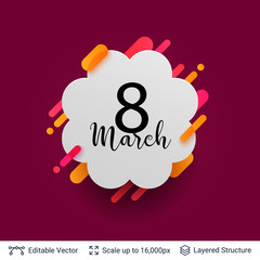 Greeting card for International Women's Day.