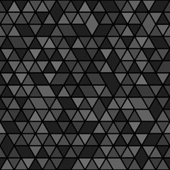 Geometric dark pattern with triangles. Geometric modern ornament. Seamless abstract background