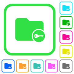 Secure directory vivid colored flat icons