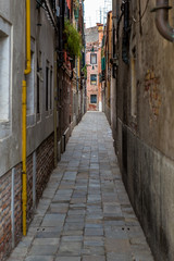 View of the channels and old palaces in Venice in the morning -  9