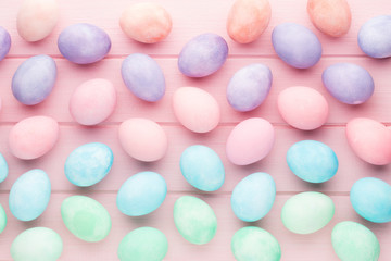 Pink pastel color tulip on the white background. Easter background.