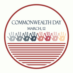 Creative vector abstract logo for Commonwealth Day.