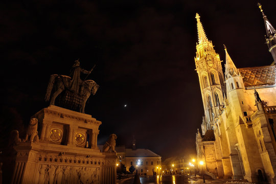 Mathias Church by night, Budapest, Hungary