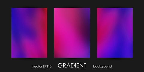 Set of Trendy Gradient Backgrounds for Cover, Flyer, Brochure, Poster, Wedding Invitation, Wallpaper, Backdrop.