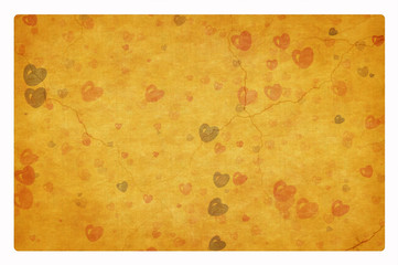 heart on retro old paper texture