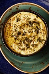 Zaatar spice mix with hummus and olive oil - 193351156