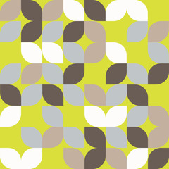 Seamless abstract geometric eco leaf pattern background