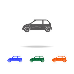 Fototapeta premium Small hatchback car icon. Types of cars Elements in multi colored icons for mobile concept and web apps. Icons for website design and development, app development