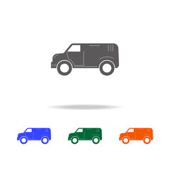 Four wheel drive car. Types of cars Elements in multi colored icons for mobile concept and web apps. Icons for website design and development, app development
