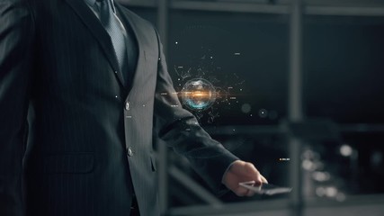 Businessman with university