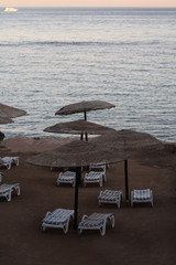 Empty beach, Sharm El-Sheikh, Egypt