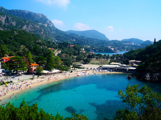 Greek resort palaiokastritsa beach