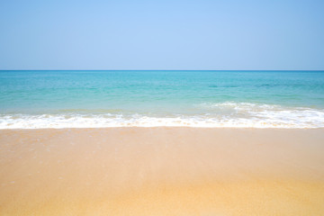 Fototapeta na wymiar Beach and sand with water wave.