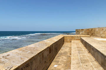 Obraz premium Mediterranean Sea at Acre - Israel