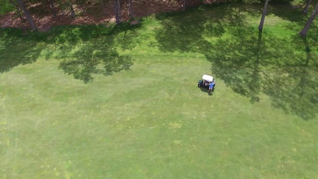 Golfing from an aerial POV