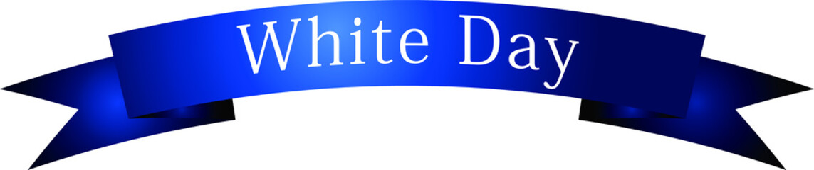 White day's luxury title ribbon.eps
