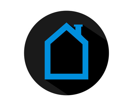 blue house whousing home residence residential real estate image vector icon