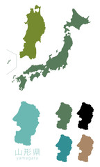 Obraz premium 都道府県_山形