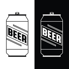 A simple beer can icon in vector format.