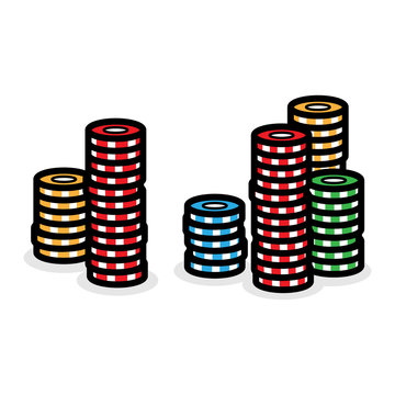 Cartoon Poker Chips