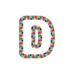 D Block Puzzle Letter Logo Icon Design