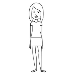 young and casual woman character vector illustration design