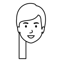 young head woman character vector illustration design
