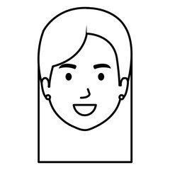 young head woman character vector illustration design
